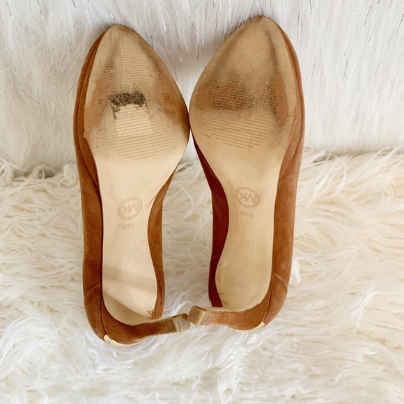 Michael Kors brown suede pumps sz 8.5 4” - Picture 7 of 7